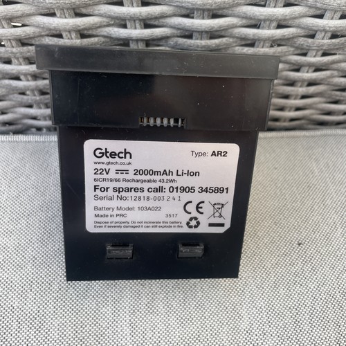 Gtech battery ar2 22v - gtech, li-ion